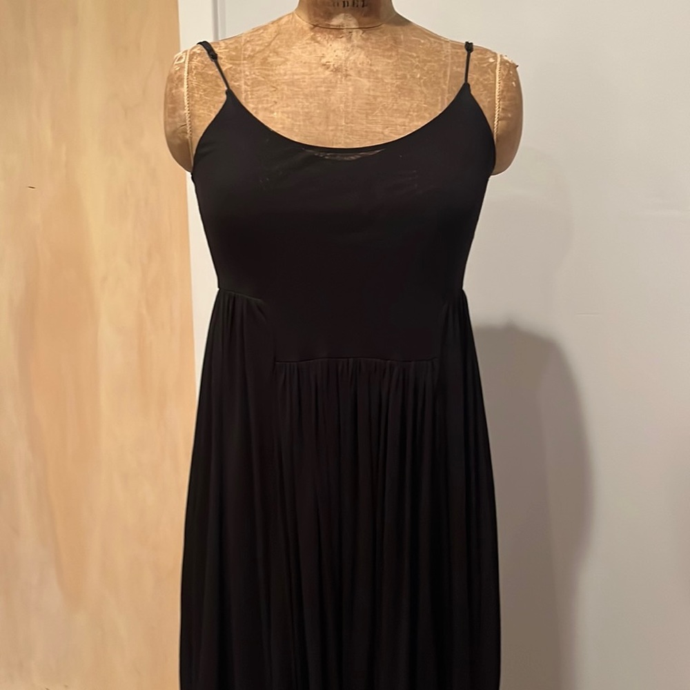 Vince black midi maxi camisole tiered summer dress cover up size Xs